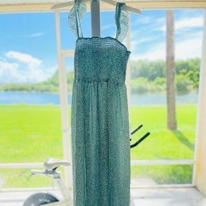 Pattern Maxi Dress with Slit